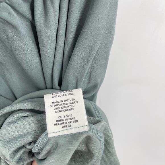 Show Me Your MuMu Heather Halter Dress Silver Sage Crisp XL NWT - Picture 4 of 9